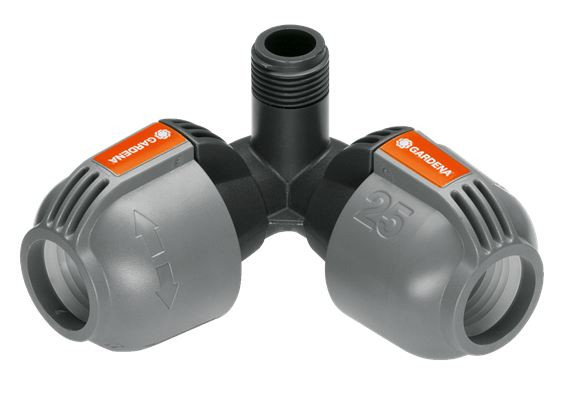 Raccord d'angle d'arrosage enterré 25 mm mâle 1/2"