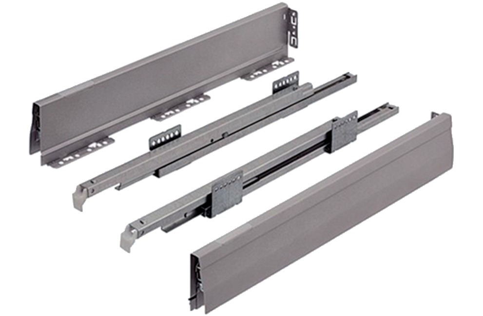 Garniture MOOVIT gris de hauteur 92 mm longueur 450 mm pour tiroir 551.54.524
