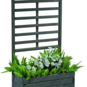 Jardinière avec treillis "Gmunden" - l 136 cm x h 136 cm Gris vintage