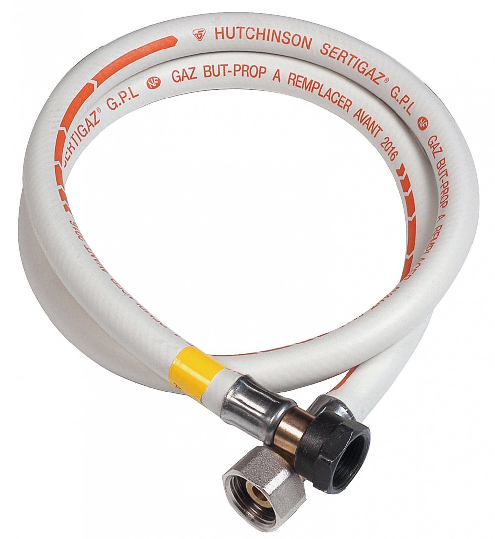 Tuyau caoutchouc gaz bp, garantie 10 ans, H.200 cm GAZINOX