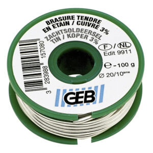 Bobine pour brasure etain / cuivre, 100 g, GEB