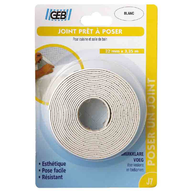Joint d'étanchéité préformé 22 mmx 3,35 m - Blanc