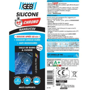 Joint silicone d'étanchéité, cuisine et bain 890781, transparent, 280 ml