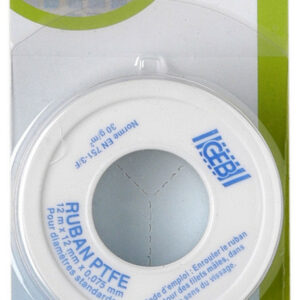 Ruban téflon ep.0.075 x l.12 mm x l.12 m GEB