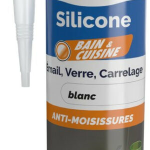 Silicone d'étanchéité 593350 GEB, blanc, 310 ml