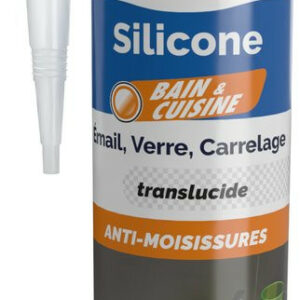 Silicone d'étanchéité 593351 GEB, translucide, 310 ml
