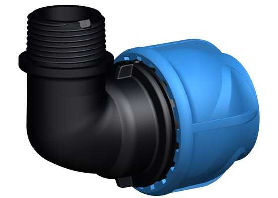 Coude de transition 90° - iJoint - Ø 32 mm filetage mâle 1/2"