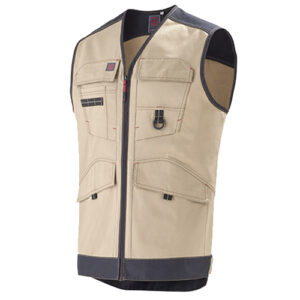 Gilet de travail TROWEL sans manches 9ATTUP beige/noir T2 LAFONT LA-9ATTUP-204-2