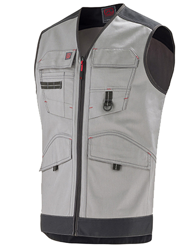 Gilet de travail TROWEL sans manches 9ATTUP gris/noir T0 LAFONT LA-9ATTUP-887-0