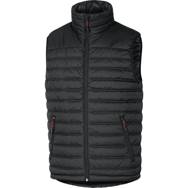 Gilet doudoune sans manche en polyamide ripstop enduit PU noir/rouge T3XL DELTA PLUS GDOONNR3X