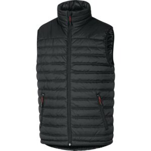 Gilet doudoune sans manche en polyamide ripstop enduit PU noir/rouge TM DELTA PLUS GDOONNRTM