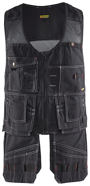 Gilet porte-outils X1500 polycoton noir TS BLÅKLÄDER 310013809900S