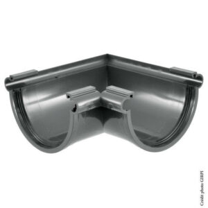 Angle mixte à joint pour gouttière demi-ronde développé 25 Tdl80a pvc