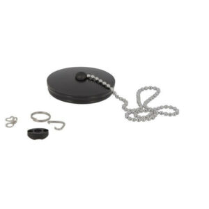 Bouchon et chaînette pour évier en inox