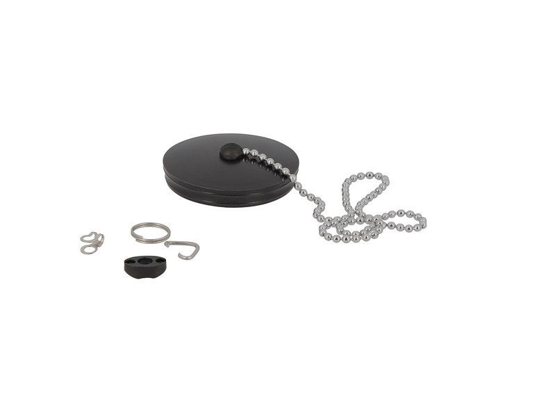 Bouchon et chaînette pour évier en inox