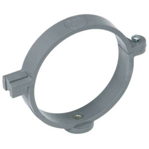Collier à charnière pour tuyau d'évacuation Ø 125 mm gris