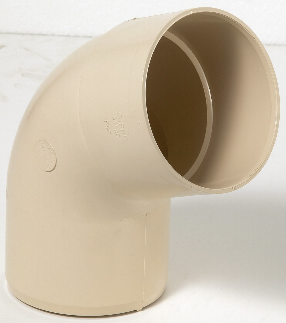 Coude 67.3° pvc sable GIRPI, Dév.33 cm Diam.100 mm