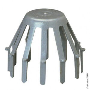 Crapaudine gris pvc D.80mm