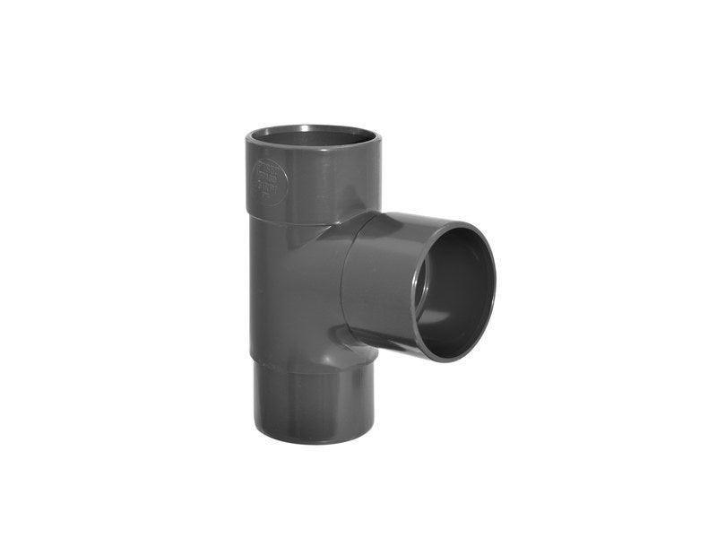 Culotte 87.3° à coller pvc ardoise GIRPI, Dév.16 cm Diam.50 mm