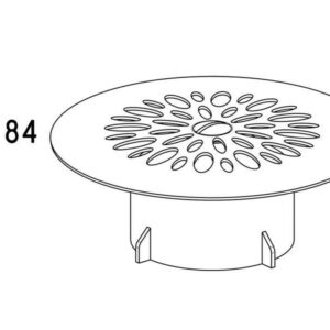 Grille cloche pour bonde de douche