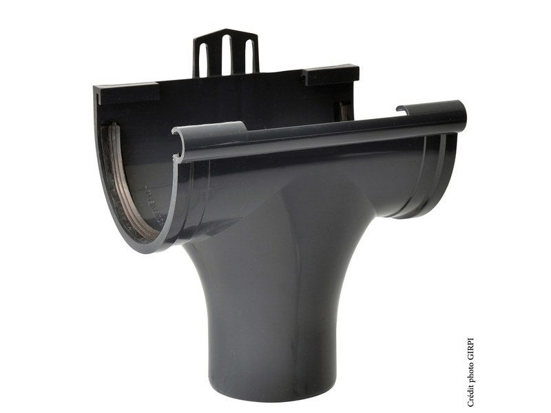 Naissance à joint pour gouttière demi-ronde développé 25 Pmg80a pvc
