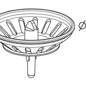 Panier pour bonde d'évier en inox diam.  80 mm