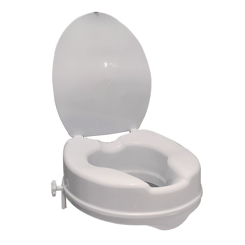 Rehausse WC avec couvercle à fixer, plastique