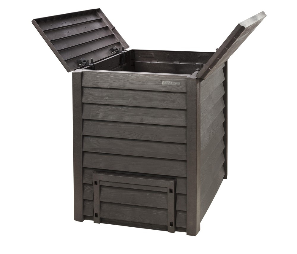 Composteur Thermo Wood + grille de fond - Brun - 600 Litres