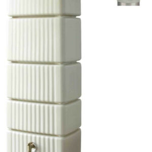 Cuve Murale Slim 500 L Sable avec robinet PE imitation laiton et Collecteur Filtrant Eco Gris