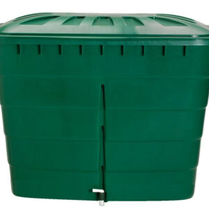 Cuve rectangulaire 520L vert avec couvercle et robinet PE