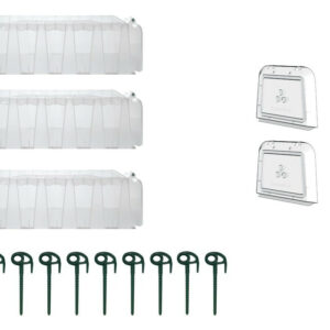 Kit 3 tunnels SUNNY avec 2 portes et 10 piquets