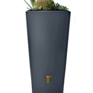 Réservoir Vaso 2en1 220L Graphite avec robinet PE imitation laiton et Collecteur Filtrant Eco Gris.