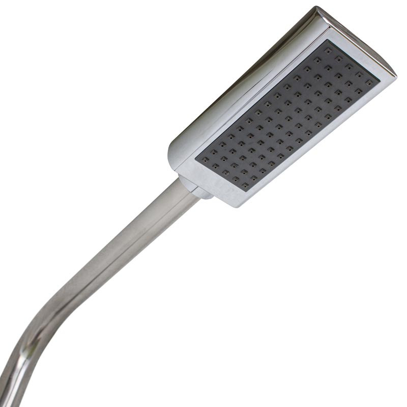 Douche de jardin en acier inoxydable avec lave-pied
