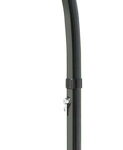 Douche solaire courbée d'extérieur en PVC noir - 22 l - robinet réglable