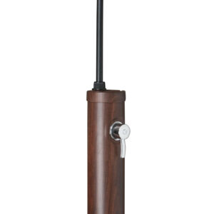 Douche solaires ronde d'extérieur en PVC aspect bois - 11x220 cm - 9 l