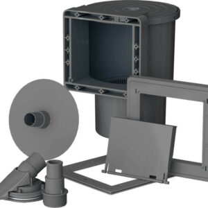 Ensemble skimmer pour piscines acier GRE - Gris