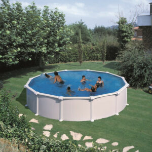 Piscine ronde acier Ø3,70m x H: 1,32m - Filtration à sable