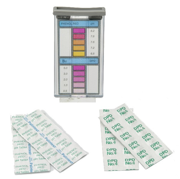 Trousse d'oxygène/brome + pH pastilles