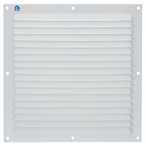 Grille à persienne 436 largeur 250 mm hauteur 250 mm époxy blanc RAL 9010 RENSON 8713