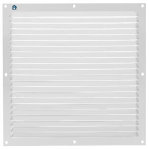Grille à persienne 436 largeur 300 mm hauteur 300 mm époxy blanc RAL 9010 RENSON 8338