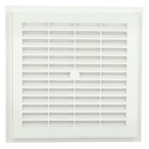 Grille d'aération carrée blanche à fermeture avec moustiquaire 176 x 176 mm NICOLL F114