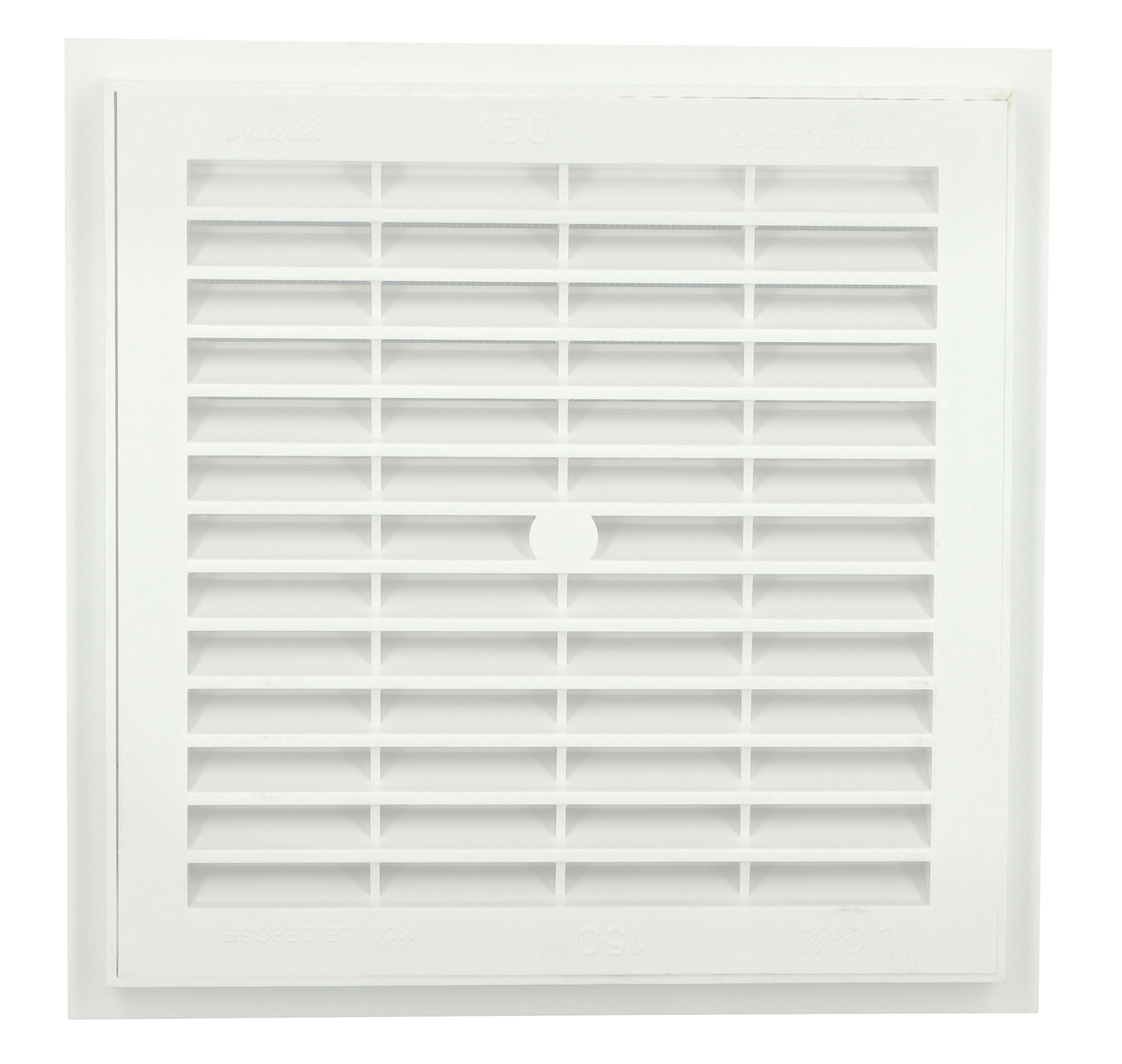 Grille d'aération carrée blanche à fermeture avec moustiquaire 223 x 223 mm NICOLL F214