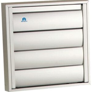 Grille de hotte 210 x 210 mm aluminium gris RAL9006 RENSON 10114