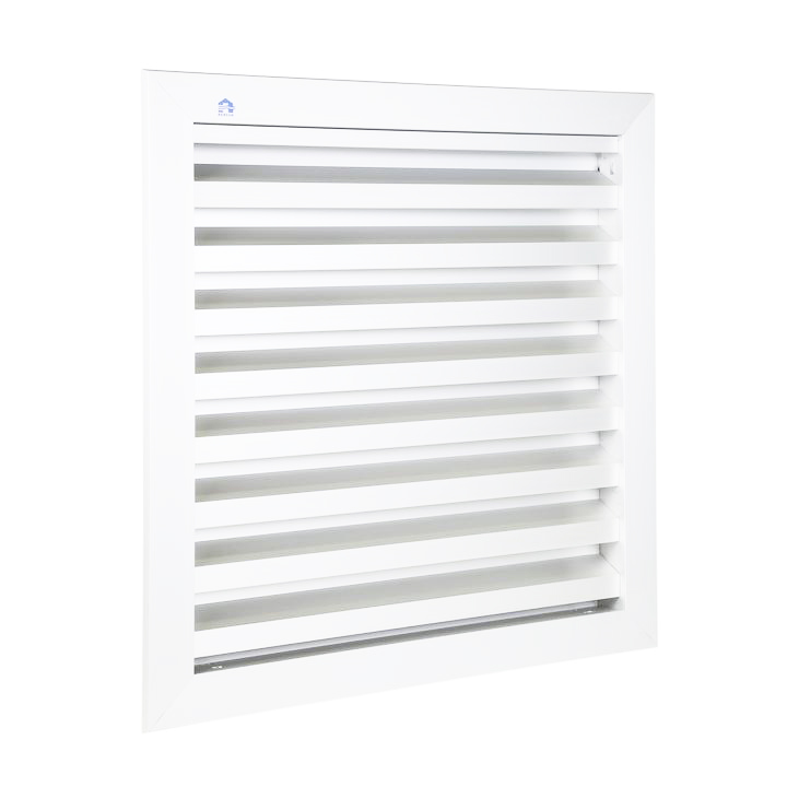 Grille de ventilation 200 x 200 mm aluminium blanc RAL9010 RENSON 411226