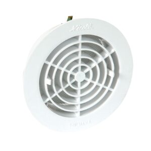 Grille de ventilation à encastrer aération intérieur à fermeture PVC D 125 mm blanc NICOLL 1FATM125