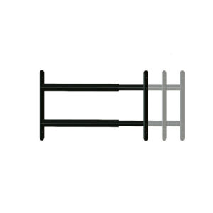 Grille défense télescopique 2 barreaux 48 a 90 cm noir