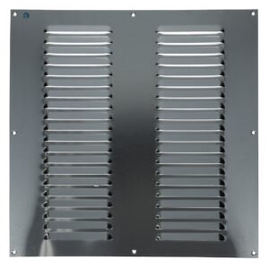 Grille estampée 436 largeur 500 mm hauteur 500 mm anodisé argent RENSON 8343