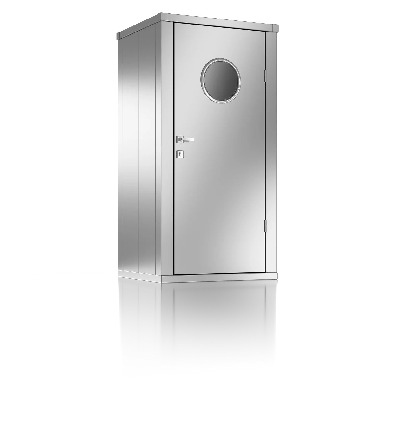 Armoire à outils avec hublots - taille S - Argent - 97 x 84 x 194 - acier
