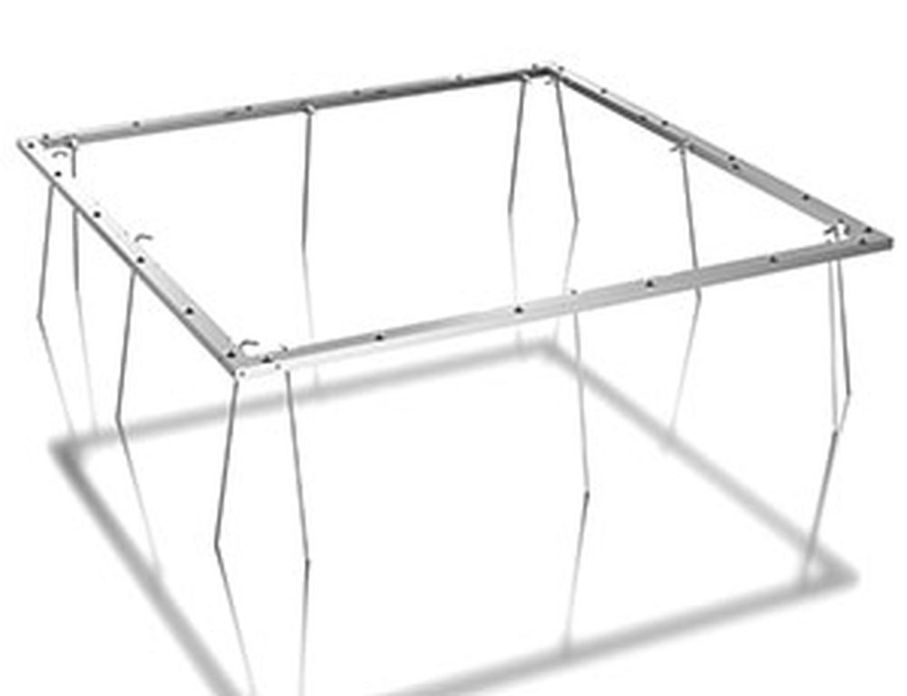 Cadre de sol avec seuil de porte pour l'abri de jardin - taille M - 190x190 cm - Aluminium
