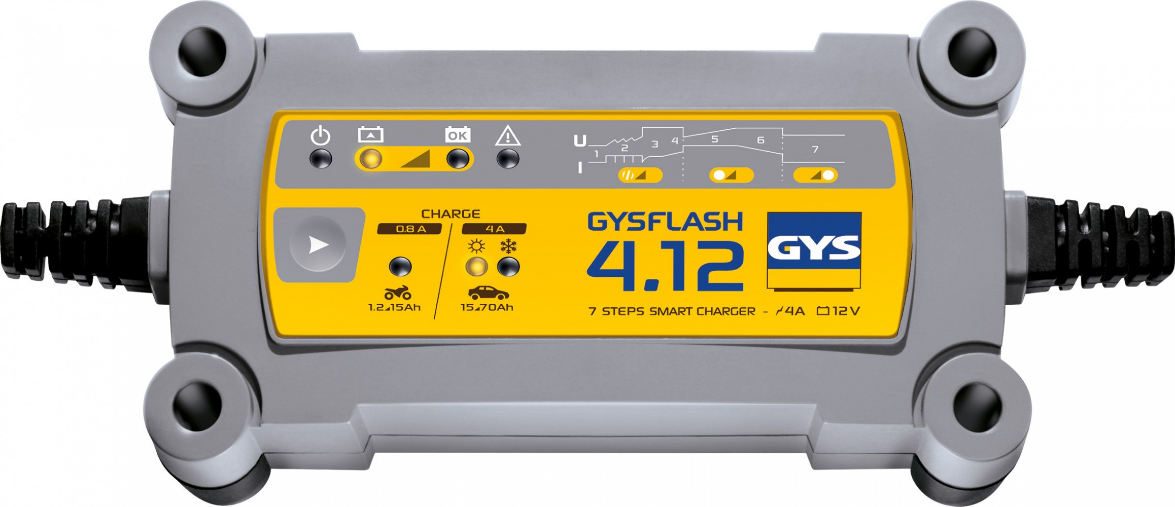 Chargeur de batterie polyvalent GYS Gysflash 4.12, 12 V